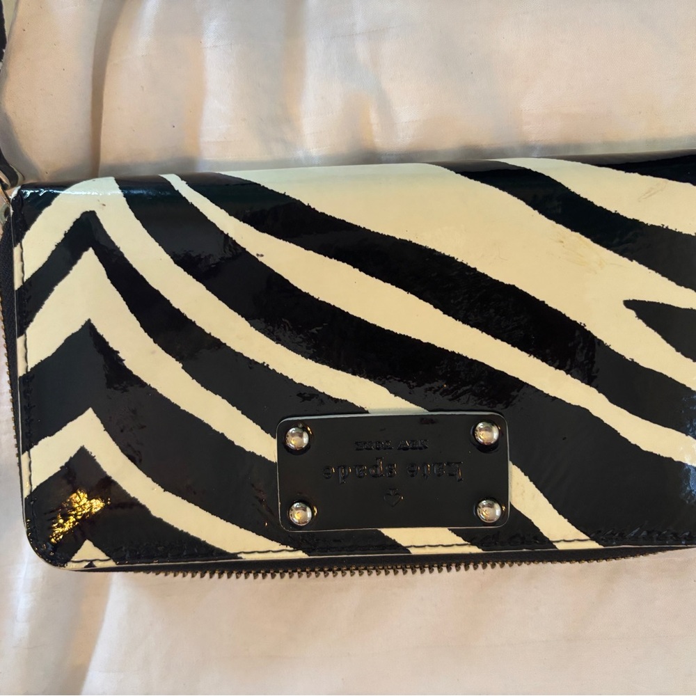 Kate Spade Black and White Zebra Print Bag